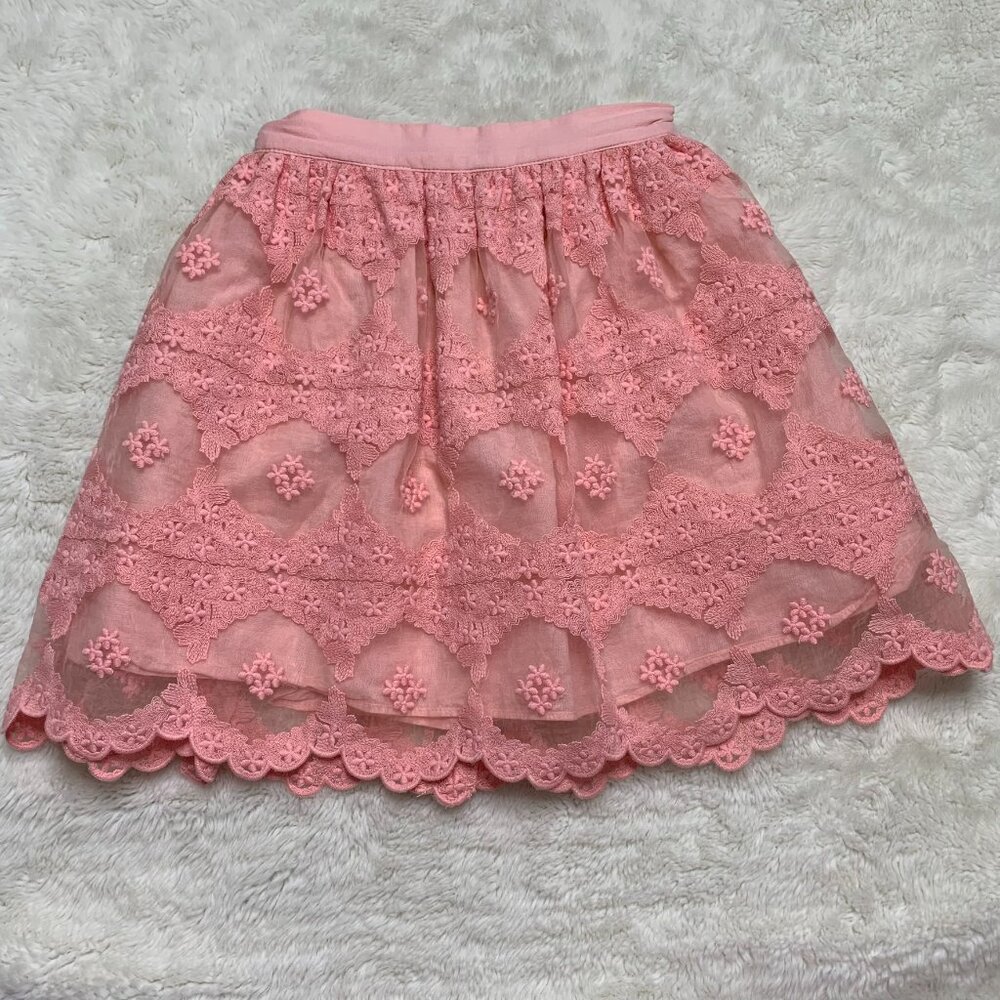 Charabia Little Girls Pink Lace Full Skirt Size 4 Years